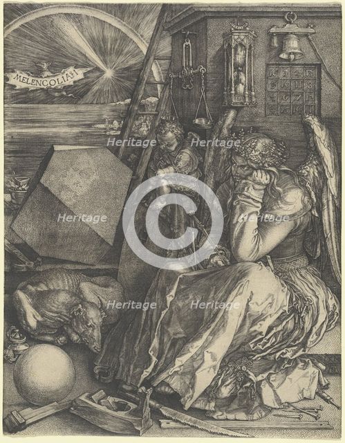 Melencolia I, 1514. Creator: Albrecht Durer.