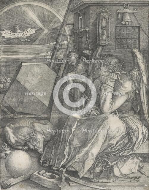 Melencolia I, 1514. Creator: Albrecht Durer.
