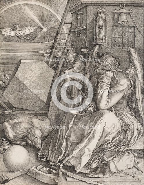 Melencolia I. Artist: Dürer, Albrecht (1471-1528)