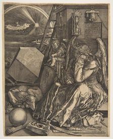 Melencolia I (copy), 1602. Creator: Jan Wierix