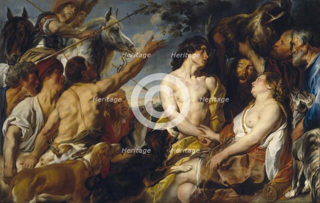 Meleager and Atalanta. Artist: Jordaens, Jacob (1593-1678)