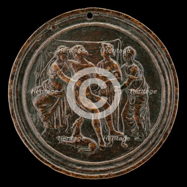Meleager and Atalante, fourth quarter 15th century. Creator: Master of the Orpheus Legend.