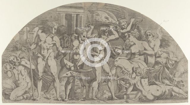 Meleager Bringing the Boar's Head to Atalanta, 1540-45. Creator: Antonio Fantuzzi.