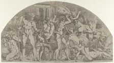 Meleager Bringing the Boar's Head to Atalanta, 1540-45. Creator: Antonio Fantuzzi