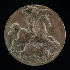 Meleager on Horseback (Boar Hunting) [obverse], late 15th - early 16th century. Creator: Unknown