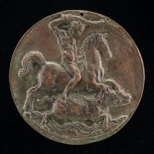 Meleager on Horseback (Boar Hunting) [obverse], late 15th - early 16th century. Creator: Unknown