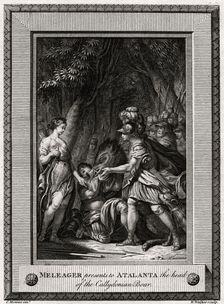 Meleager presents to Atalanta the head of the Callydonian Boar 1774. Artist: W Walker