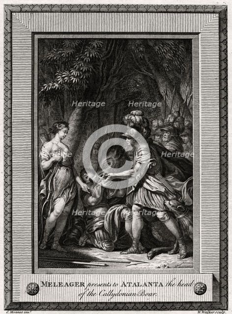 'Meleager presents to Atalanta the head of the Callydonian Boar', 1774. Artist: W Walker