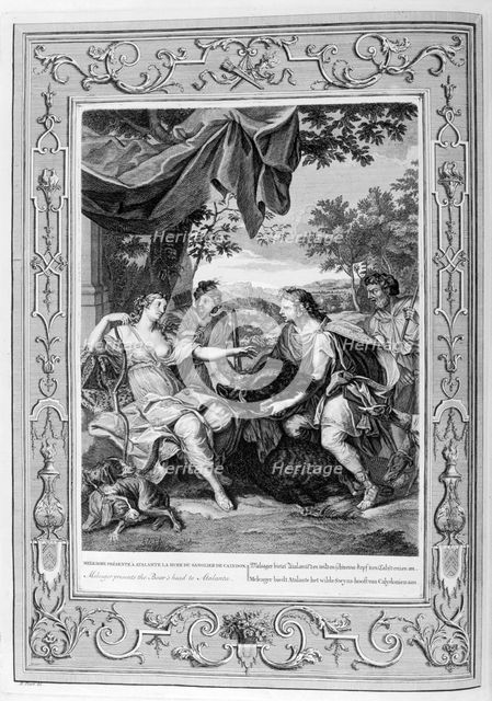 Meleager presents the boar's head to Atalanta, 1733. Artist: Bernard Picart