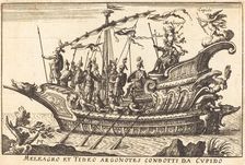 Meleagro et Tideo Argonotes condotti da Cupido. Creator: Balthasar Moncornet