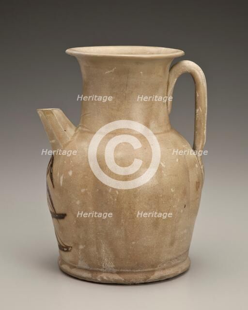 Melon-shaped ewer with bird design, date unknown. Creator: Unknown.