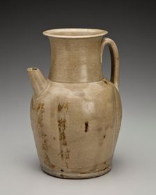 Melon-shaped ewer with poem, 800s. Creator: Unknown