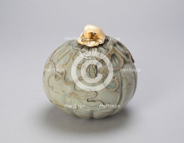 Melon-Shaped Water Pot, Qing dynasty (1644-1911), 18th century. Creator: Unknown.