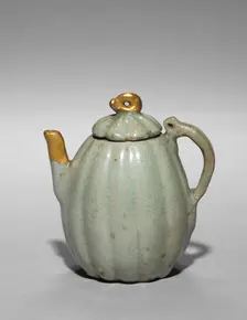 Melon-shaped Wine Ewer, 1100s-1200s. Creator: Unknown