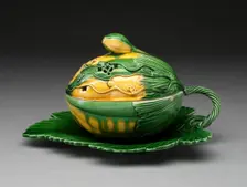 Melon Tureen, Staffordshire, 1760/70. Creator: Staffordshire Potteries