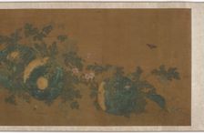 Melon vines, flowers, and insects, 1368-1644. Creator: Unknown