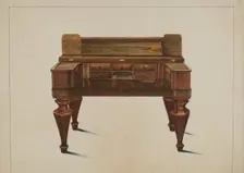 Melodeon Converted into Desk, c. 1937. Creator: Magnus S. Fossum