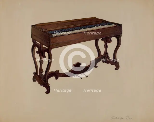 Melodeon, c. 1938. Creator: Edna C. Rex.