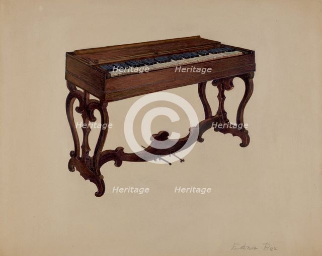 Melodeon, c. 1938. Creator: Edna C. Rex.
