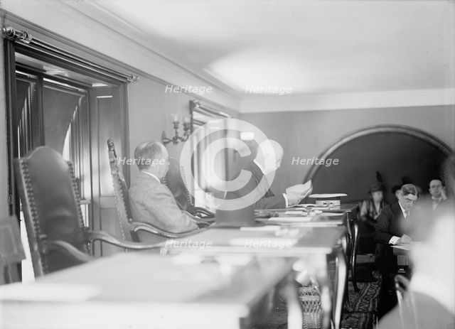 Mellen, Charles Sanger, Railroad President. Right, with C.C. Mcchord, 1914. Creator: Harris & Ewing.