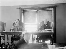 Mellen, Charles Sanger, Railroad President. Right, with C.C. Mcchord, 1914. Creator: Harris & Ewing