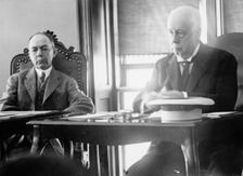 Mellen, Charles Sanger, Railroad President. Right, with C.C. Mcchord, 1914. Creator: Harris & Ewing