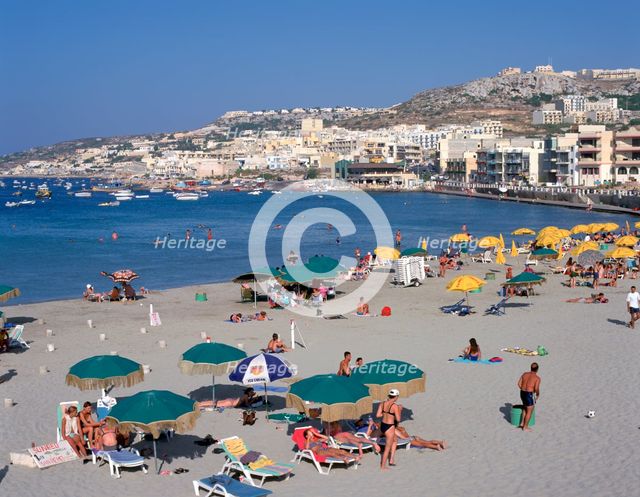 Mellieha Bay, Malta.  Creator: Peter Thompson.