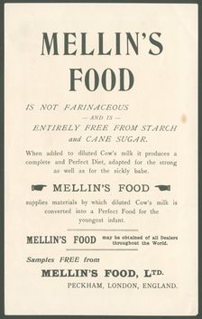 Mellin's Infant Food, 1900s