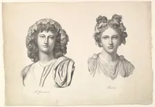 Melpomene and Thalia, 1823-26. Creator: Johann Gottfried Schadow