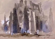 Melrose Abbey 1845. Artist: Sir John Gilbert