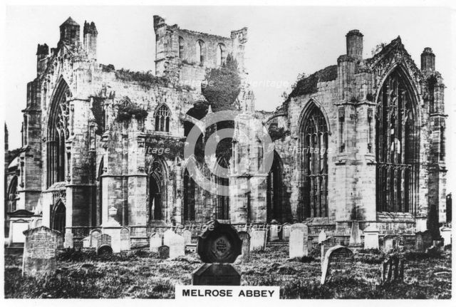 Melrose Abbey, Scotland, 1936. Artist: Unknown