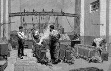 Melting house at the Paris mint, 1892. Creator: Unknown