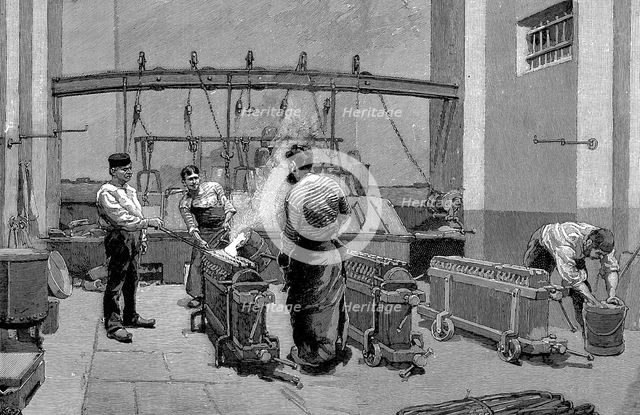 Melting house at the Paris mint, 1892. Creator: Unknown.