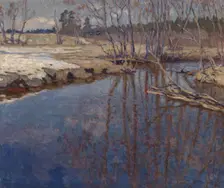 Meltwater, 1933. Artist: Bogdanov-Belsky, Nikolai Petrovich (1868-1945)