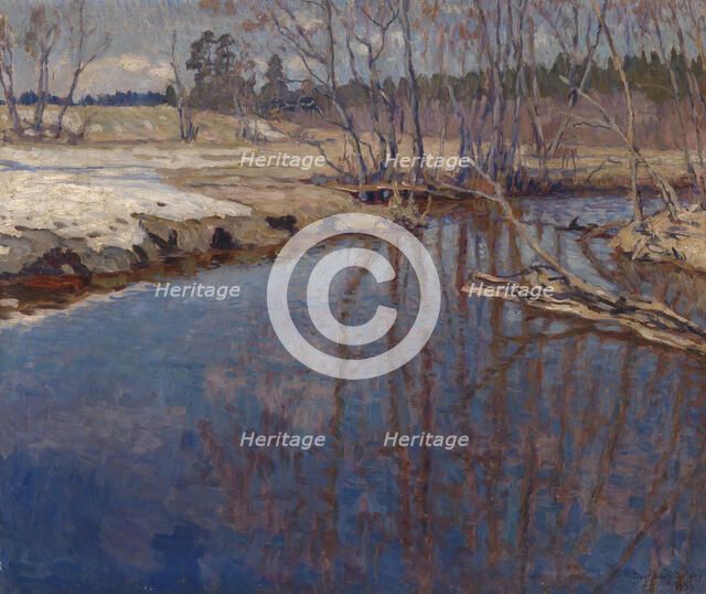 Meltwater, 1933. Artist: Bogdanov-Belsky, Nikolai Petrovich (1868-1945)