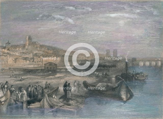 'Melun', 1835. Artist: S Fisher.