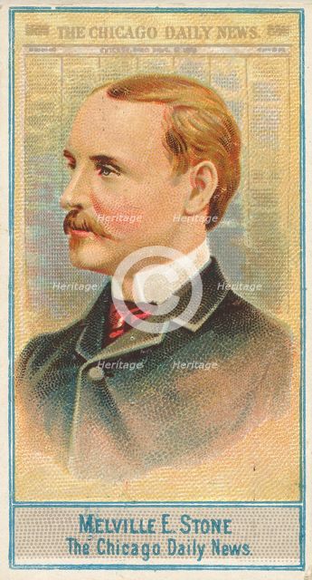 Melville E. Stone, The Chicago Daily News, from the American Editors series (N1) for Allen..., 1887. Creator: Allen & Ginter.