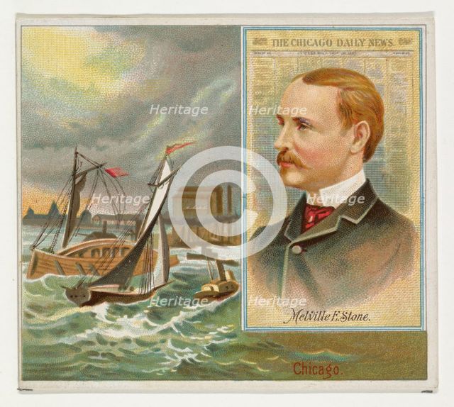 Melville E. Stone, The Chicago Daily News, from the American Editors series (N35) for Alle..., 1887. Creator: Allen & Ginter.