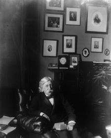 Melville Weston Fuller, Chief Justice, Supreme Court, three-quarter length portrait...c1899. Creator: Frances Benjamin Johnston