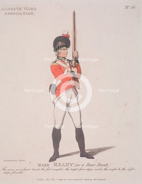 Member of the Aldgate Ward Association holding a rifle, 1798. Artist: Anon