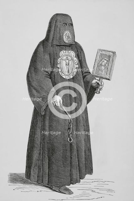 Member of the Brotherhood of Death in Venice, 1878. Creator: Unknown.