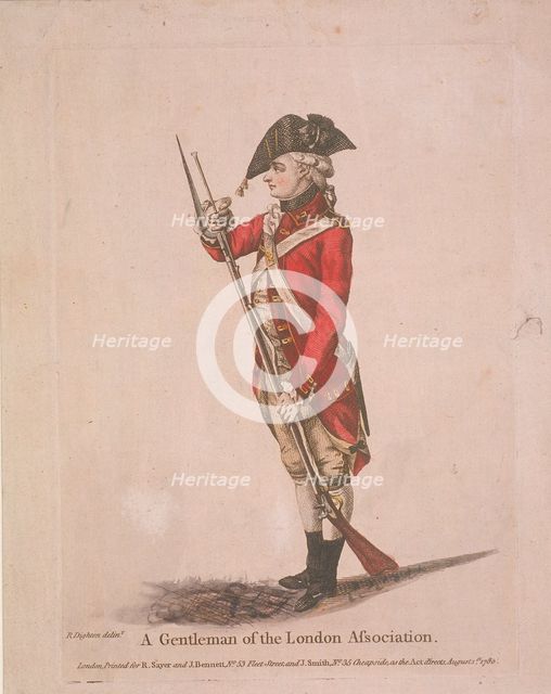 Member of the London Association volunteers, 1780. Artist: Anon