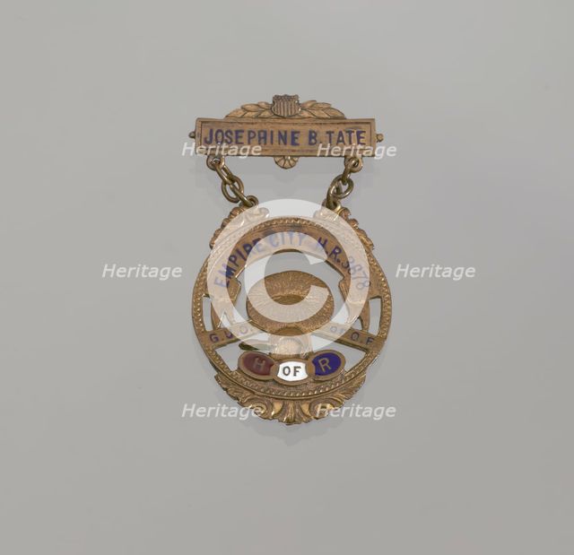 Member badge for the House of Ruth belonging to Josephine B. Tate, 20th century. Creator: Unknown.