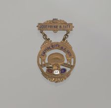 Member badge for the House of Ruth belonging to Josephine B. Tate, 20th century. Creator: Unknown