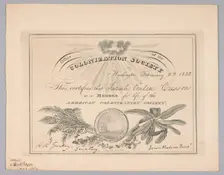 Membership certificate to the American Colonization Society, February 22, 1832. Creator: Unknown