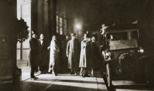 Members at the entrance of Murray's Club, Beak Street, Soho, London, c1913-c1929(?). Creator: Unknown