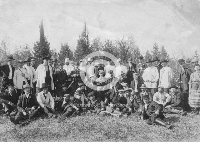 Members of the community of shooting enthusiasts, 1910-1919. Creator: Unknown.