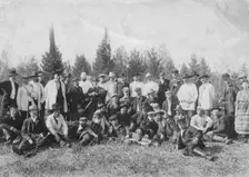 Members of the community of shooting enthusiasts, 1910-1919. Creator: Unknown