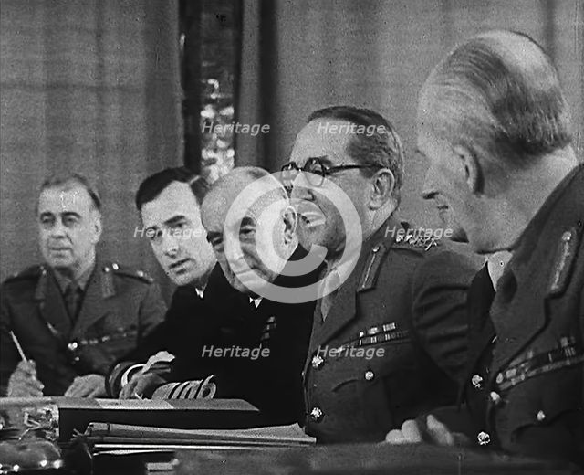 Members of the Casablanca Conference, 1943. Creator: British Pathe Ltd.