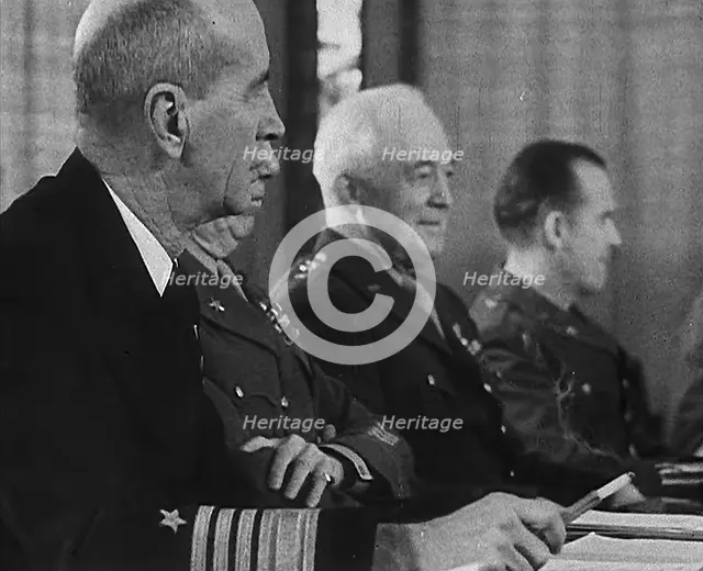 Members of the Casablanca Conference, 1943. Creator: British Pathe Ltd.